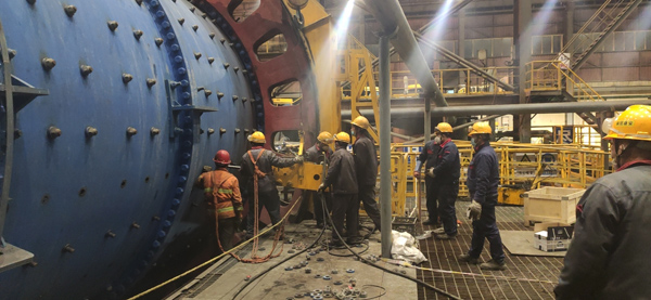 安装公司完成金冠铜业选矿月修任务 安装公司完成金冠铜业选矿月修任务