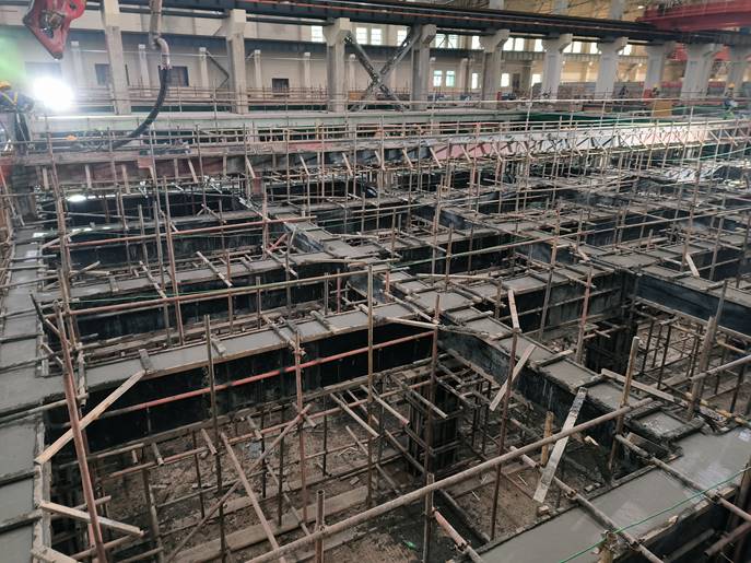 内蒙古赤峰项目顺利完成电解槽支架浇筑 内蒙古赤峰项目顺利完成电解槽支架浇筑